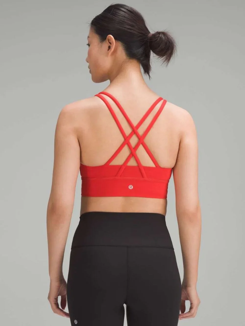 lululemon Energy Longline Bra *Medium Support, B–D Cups in Hot Heat